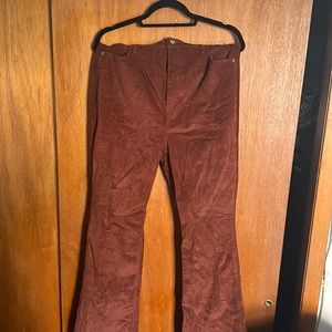 Burnt orange flair Corduroy pants, Size 14